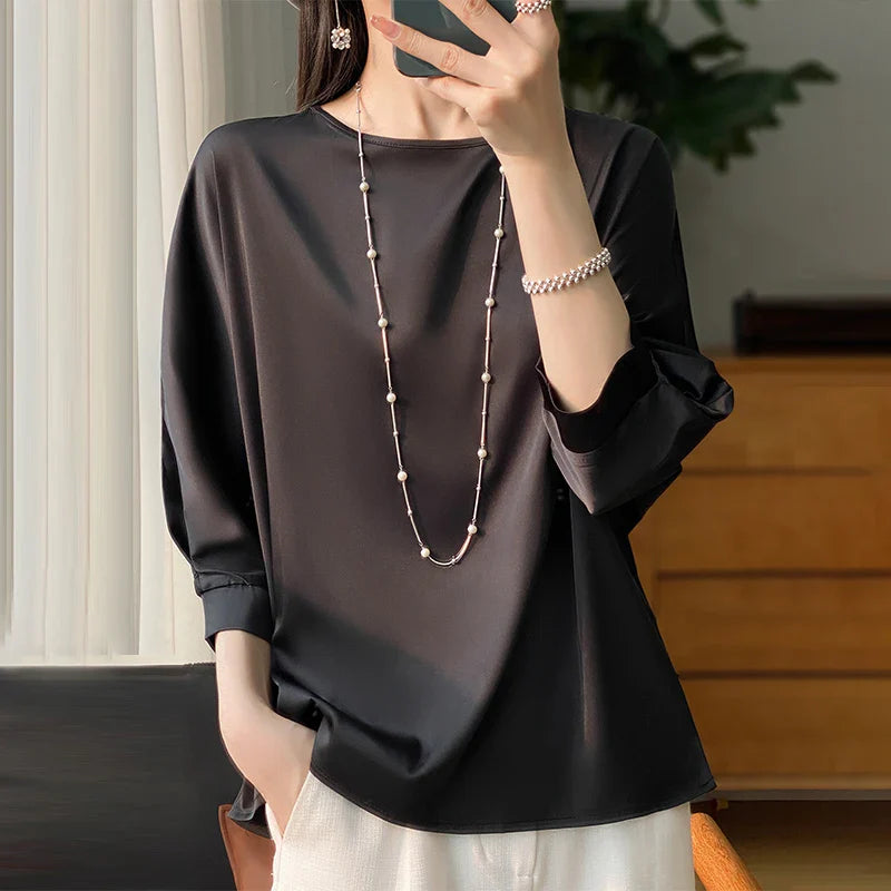 Blusa Feminina de Cetim Elowen