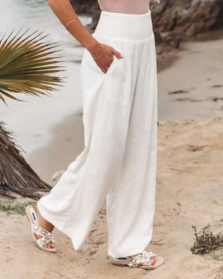 Calça Pantalona de Cintura Alta Amalia