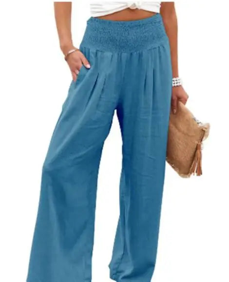 Calça Pantalona de Cintura Alta Amalia