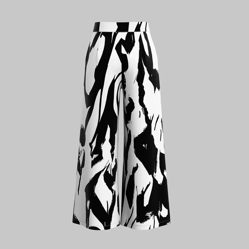 Calça Pantalona Estampada Lilla