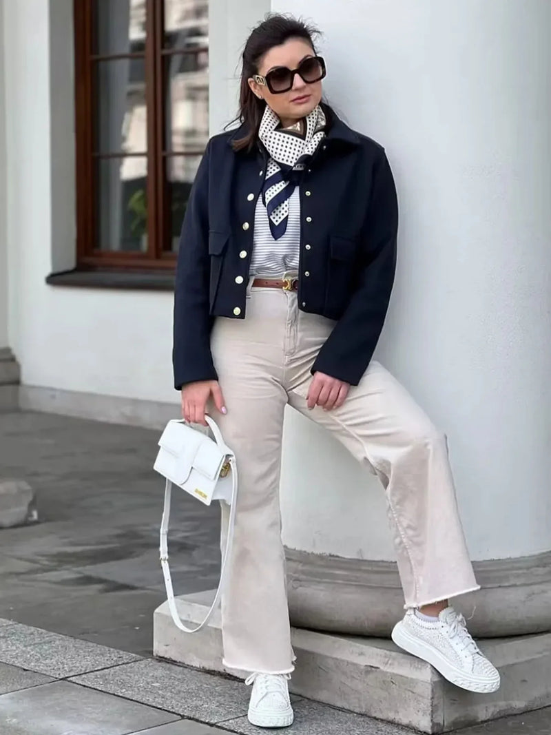 Jaqueta Feminina Casual Delfina