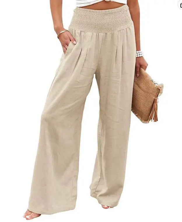 Calça Pantalona de Cintura Alta Amalia