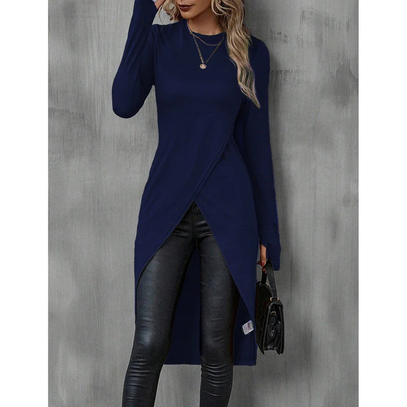 Blusa Feminina Longa Assimétrica Evelina