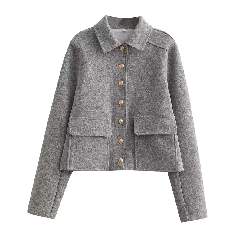 Jaqueta Feminina Casual Delfina