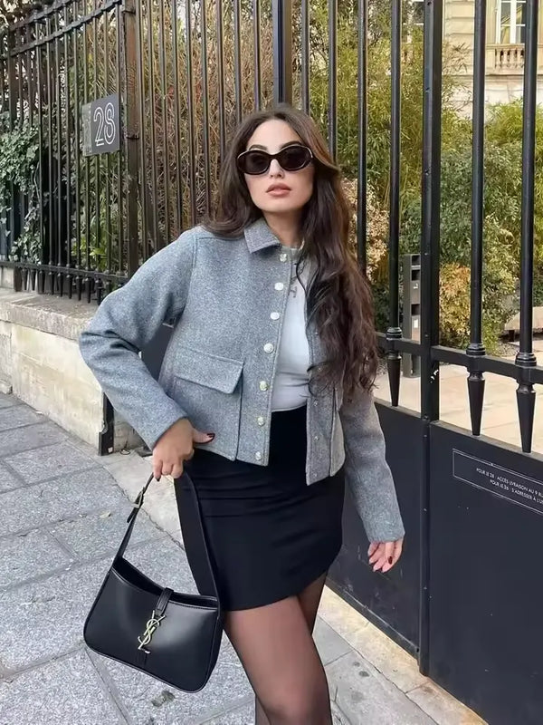 Jaqueta Feminina Casual Delfina