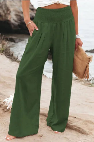 Calça Pantalona de Cintura Alta Amalia