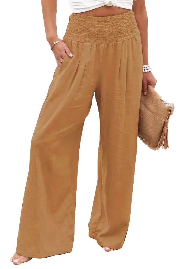 Calça Pantalona de Cintura Alta Amalia