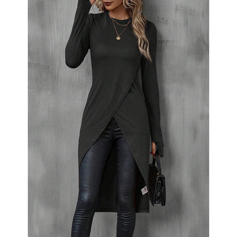 Blusa Feminina Longa Assimétrica Evelina