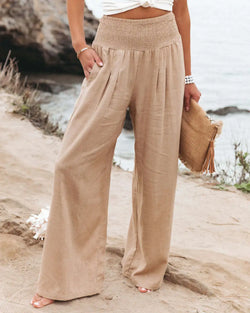 Calça Pantalona de Cintura Alta Amalia