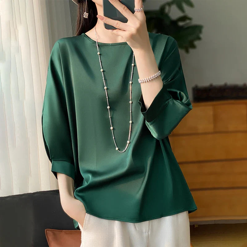 Blusa Feminina de Cetim Elowen