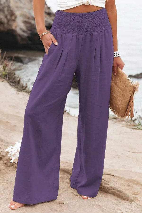 Calça Pantalona de Cintura Alta Amalia