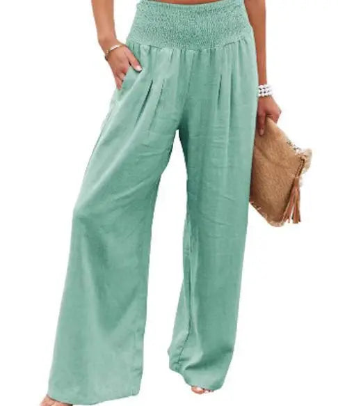 Calça Pantalona de Cintura Alta Amalia