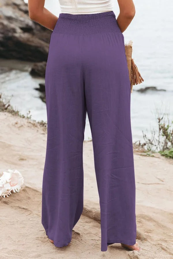 Calça Pantalona de Cintura Alta Amalia