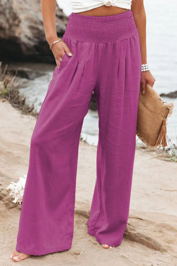 Calça Pantalona de Cintura Alta Amalia