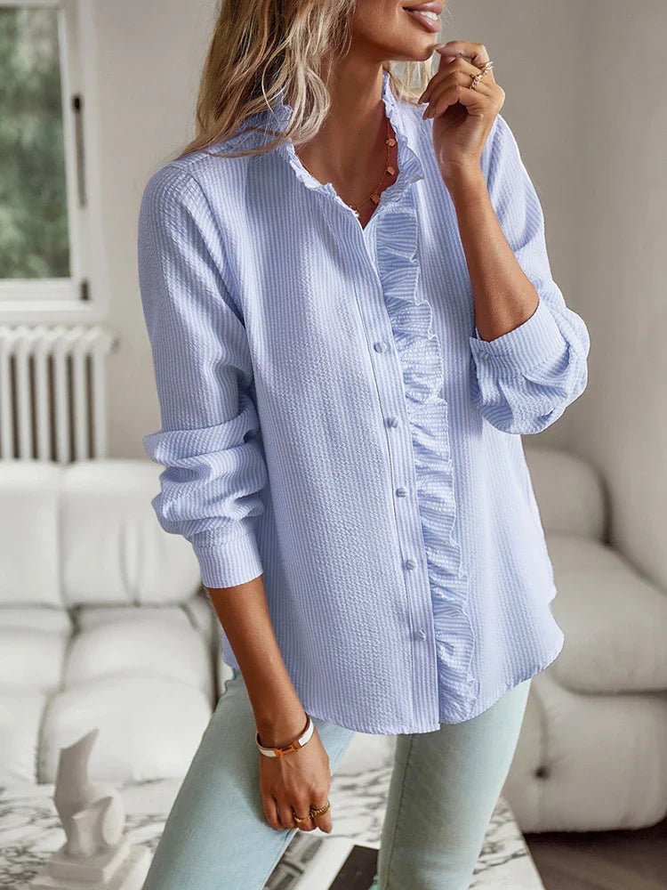 Camisa Feminina com Babados Galene
