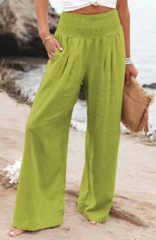 Calça Pantalona de Cintura Alta Amalia