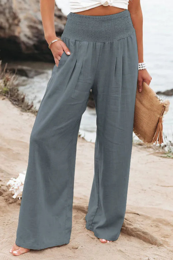 Calça Pantalona de Cintura Alta Amalia