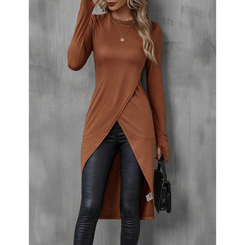 Blusa Feminina Longa Assimétrica Evelina