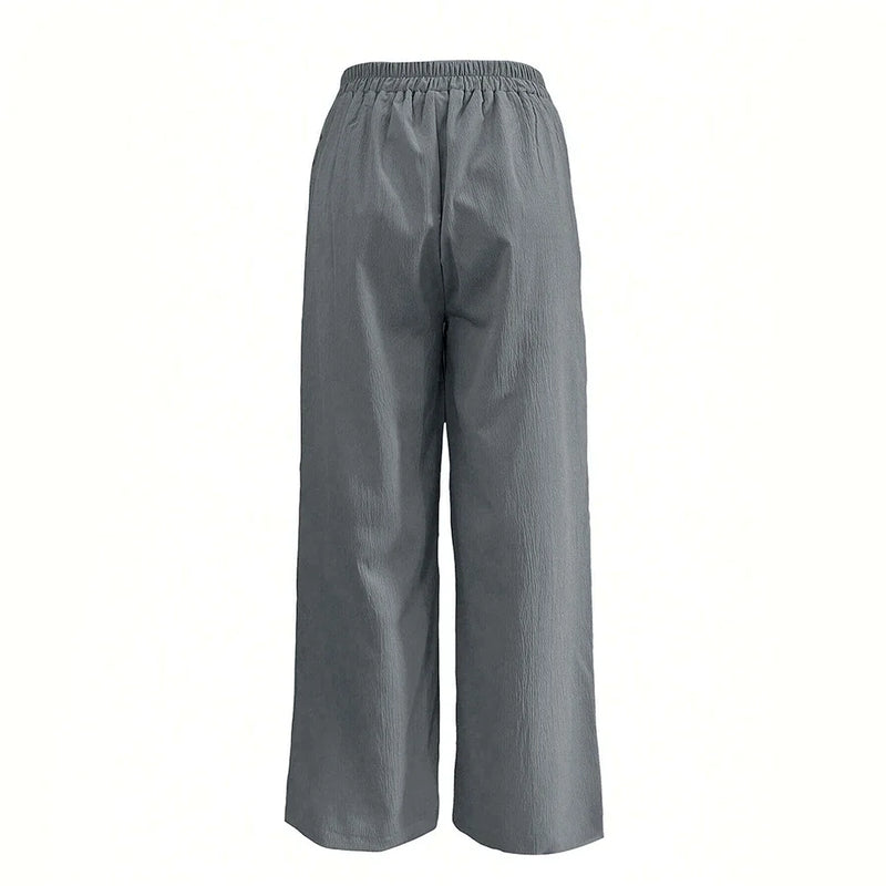 Calça Pantalona com Botões Laterais Solara